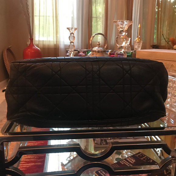 DIOR Classic large cannage calfskin shoulder bag. Black. - Picture 3 of 6